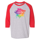 Custom Gildan Youth Heavy Cotton™ 3/4-Raglan Sleeve T-Shirt - Mato & Hash