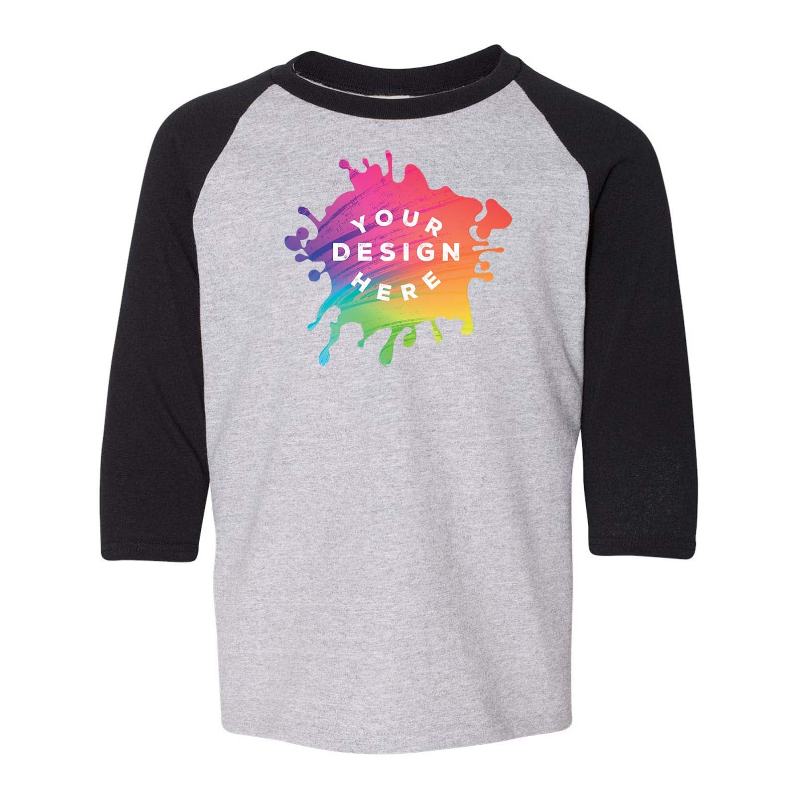 Custom Gildan Youth Heavy Cotton™ 3/4-Raglan Sleeve T-Shirt - Mato & Hash