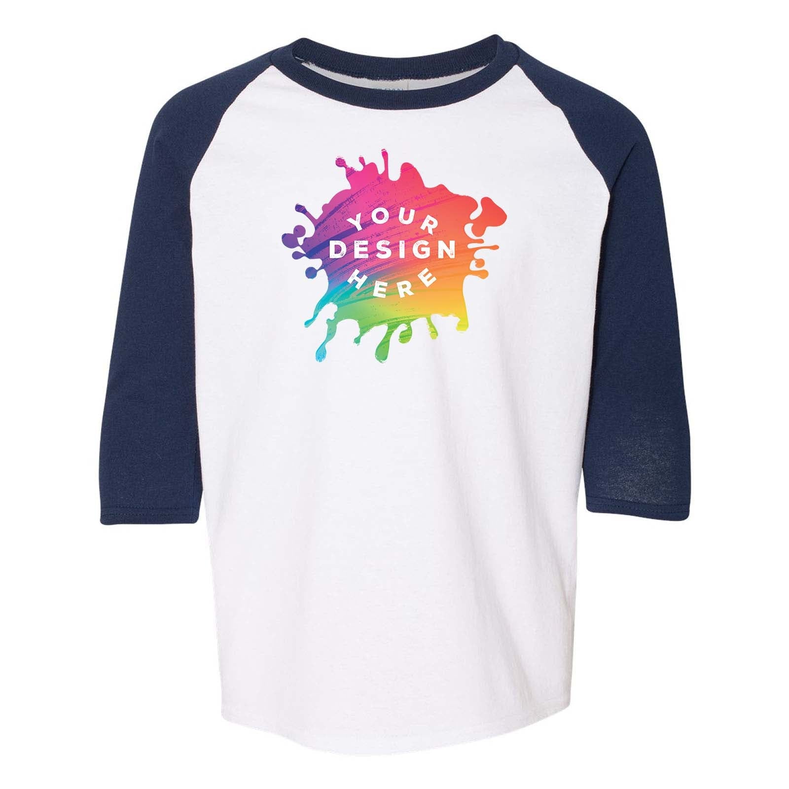 Custom Gildan Youth Heavy Cotton™ 3/4-Raglan Sleeve T-Shirt - Mato & Hash