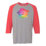 Custom JERZEES Triblend Three-Quarter Raglan Baseball T-Shirt - Mato & Hash