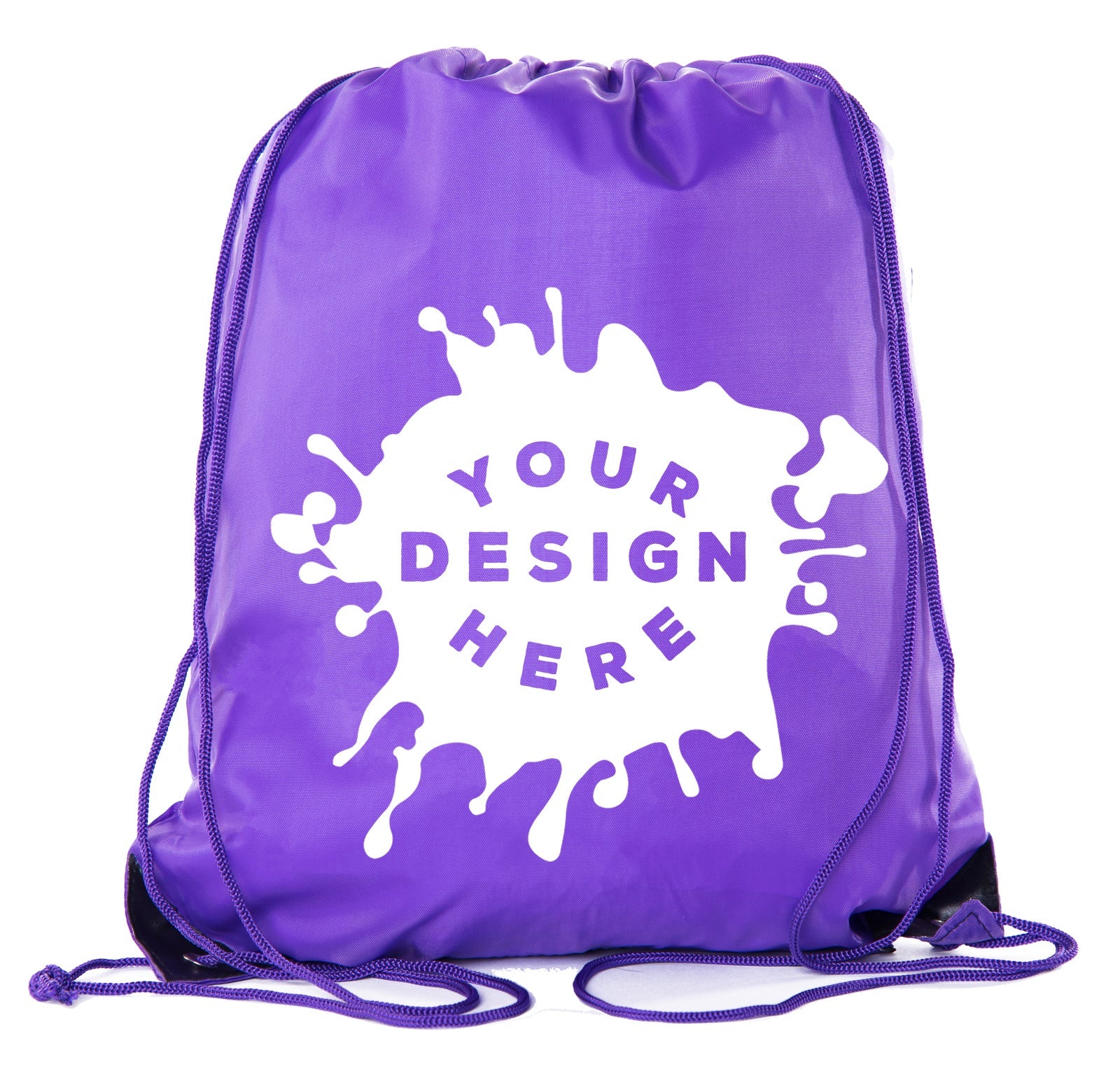 Custom Jumbo Polyester Drawstring Bag - Bulk - Mato & Hash
