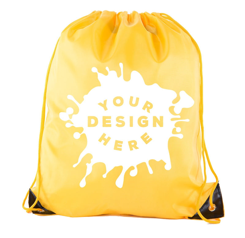 Custom Jumbo Polyester Drawstring Bag - Bulk - Mato & Hash