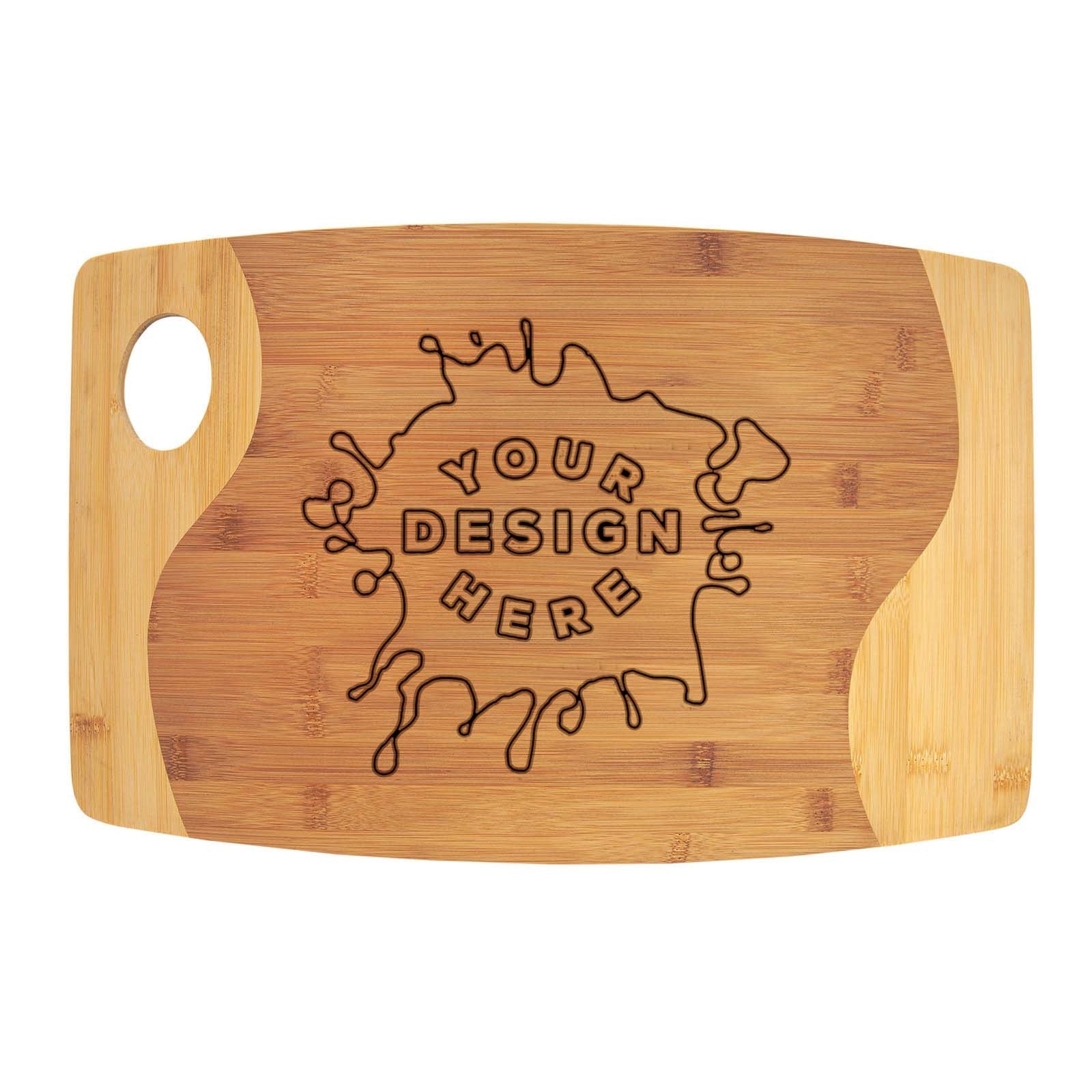 Custom Laser Engraved Bamboo Two Tone Cutting Board - Mato & Hash