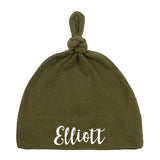 Custom Name Baby Hat w/ Adjustable Top Knot - Mato & Hash