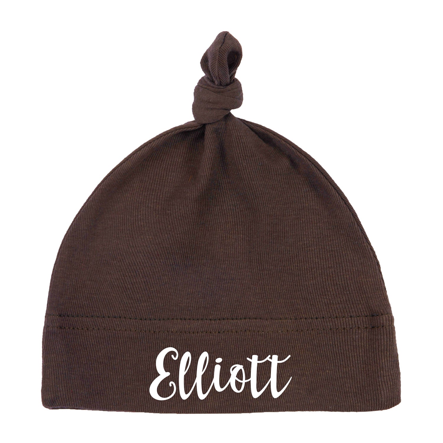 Custom Name Baby Hat w/ Adjustable Top Knot - Mato & Hash