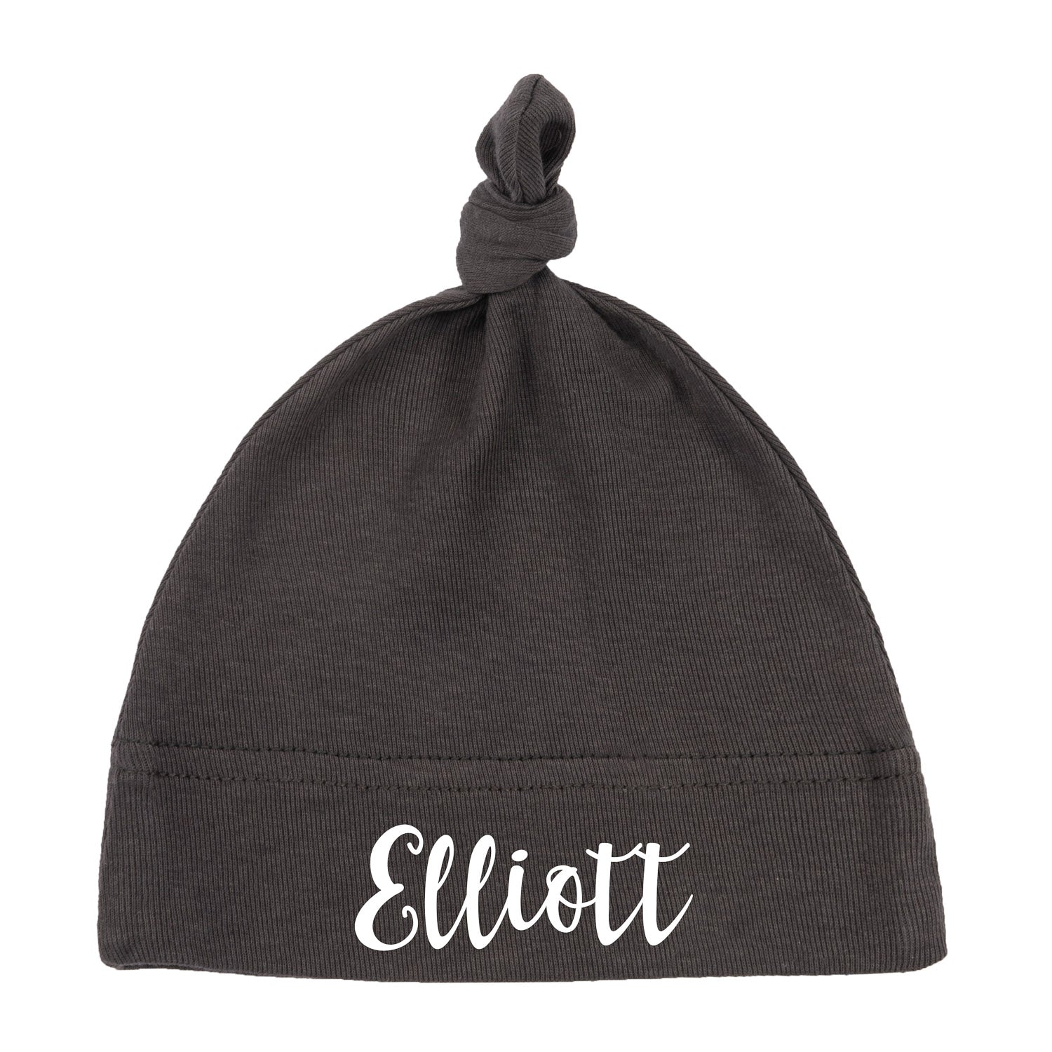 Custom Name Baby Hat w/ Adjustable Top Knot - Mato & Hash