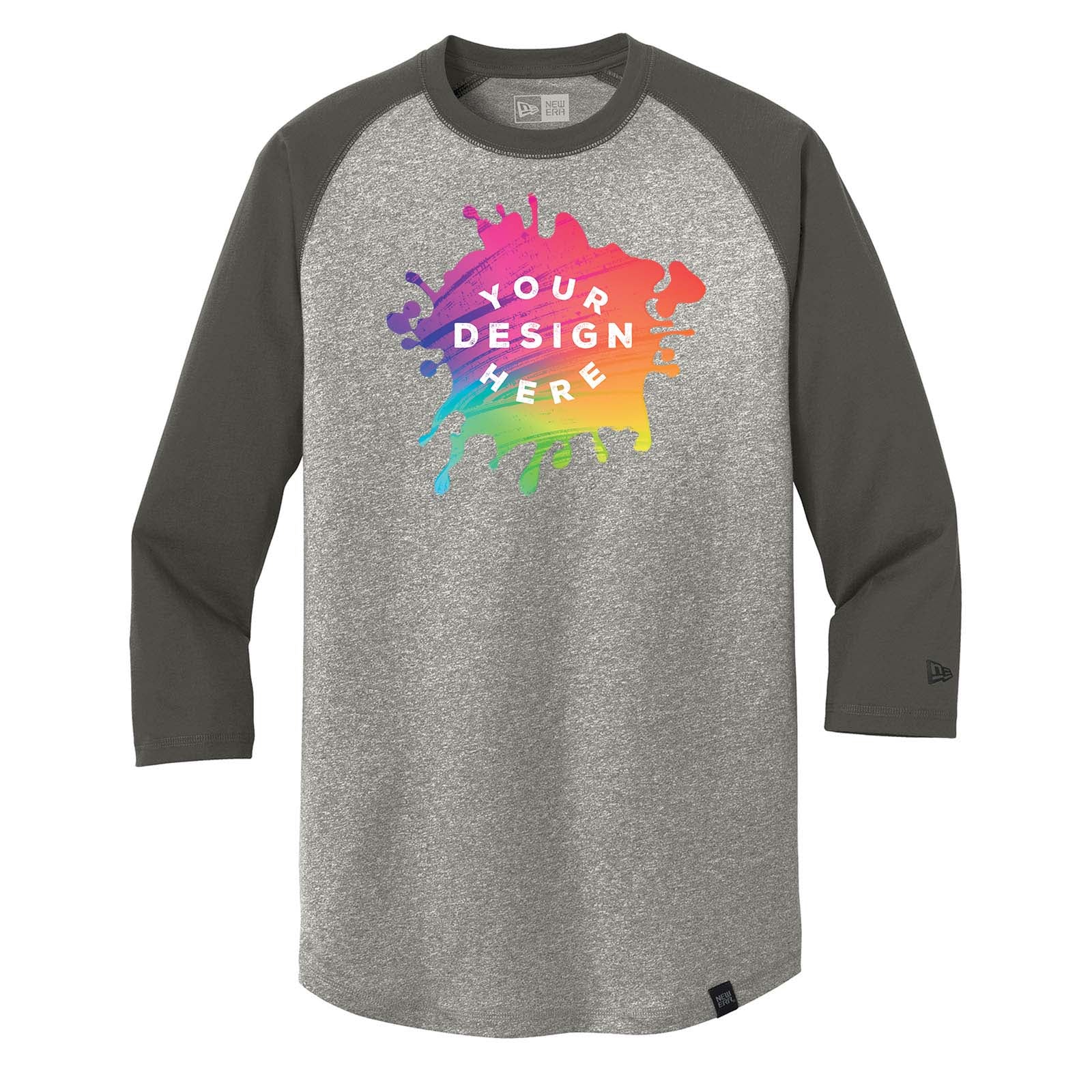 Custom New Era® Heritage Blend 3/4-Sleeve Baseball Raglan Tee - Mato & Hash