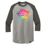 Custom New Era® Heritage Blend 3/4-Sleeve Baseball Raglan Tee - Mato & Hash