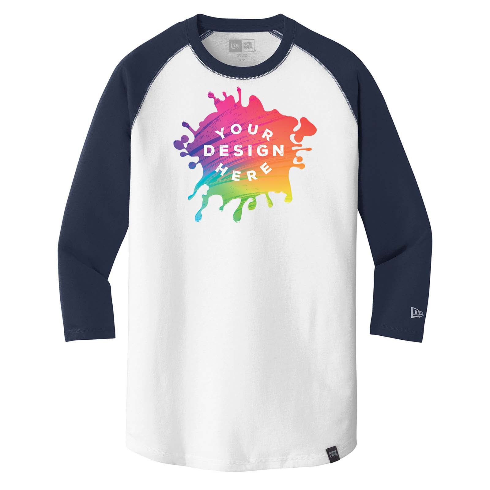Custom New Era® Heritage Blend 3/4-Sleeve Baseball Raglan Tee - Mato & Hash