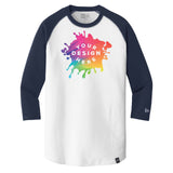 Custom New Era® Heritage Blend 3/4-Sleeve Baseball Raglan Tee - Mato & Hash