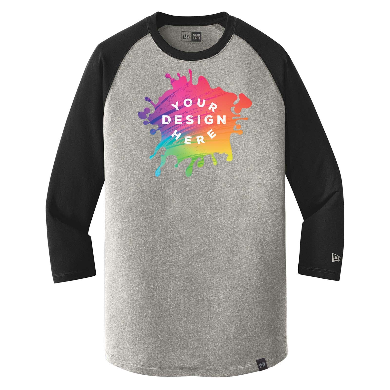 Custom New Era® Heritage Blend 3/4-Sleeve Baseball Raglan Tee - Mato & Hash