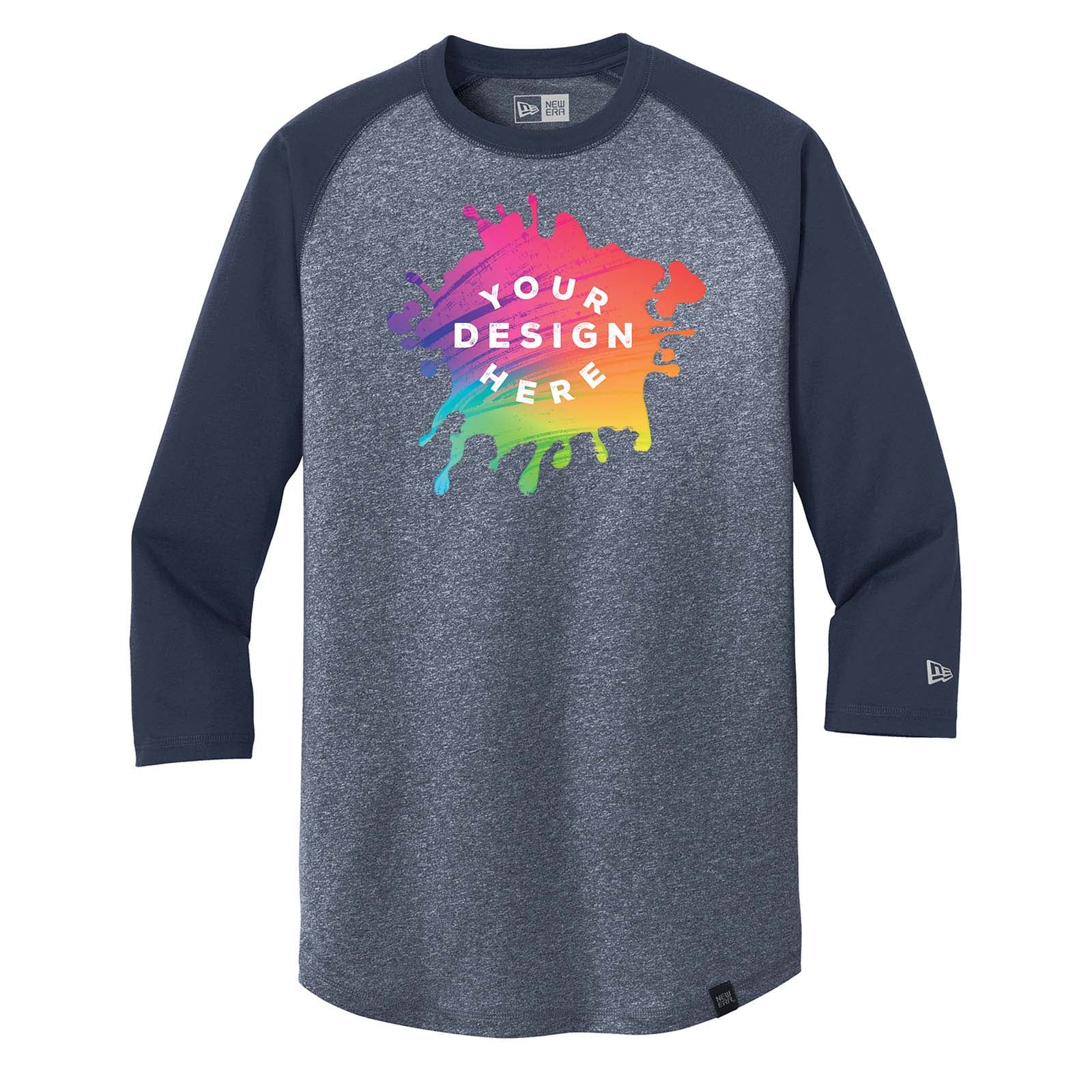 Custom New Era® Heritage Blend 3/4-Sleeve Baseball Raglan Tee - Mato & Hash