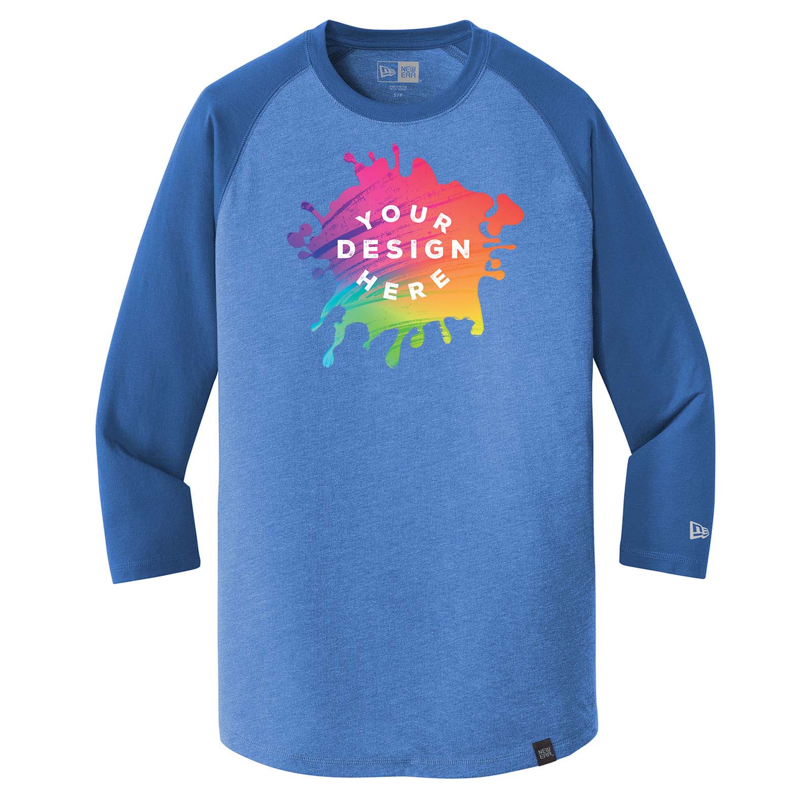Custom New Era® Heritage Blend 3/4-Sleeve Baseball Raglan Tee - Mato & Hash