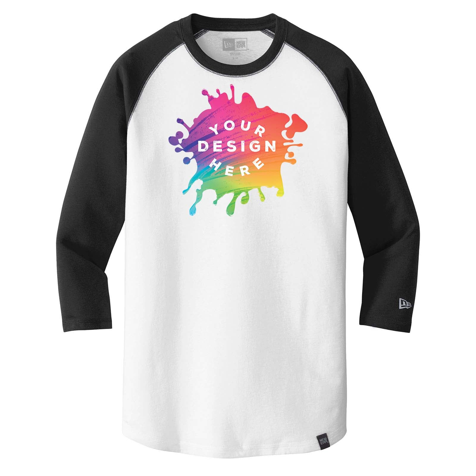 Custom New Era® Heritage Blend 3/4-Sleeve Baseball Raglan Tee - Mato & Hash
