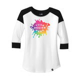 Custom New Era® Ladies Heritage Blend 3/4-Sleeve Baseball Raglan Tee - Mato & Hash