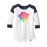 Custom New Era® Ladies Heritage Blend 3/4-Sleeve Baseball Raglan Tee - Mato & Hash