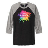 Custom Next Level Unisex Tri Blend 3/4 Sleeve Raglan Tee - Mato & Hash