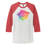 Custom Next Level Unisex Tri Blend 3/4 Sleeve Raglan Tee - Mato & Hash