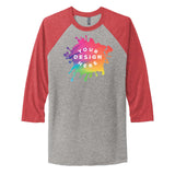 Custom Next Level Unisex Tri Blend 3/4 Sleeve Raglan Tee - Mato & Hash
