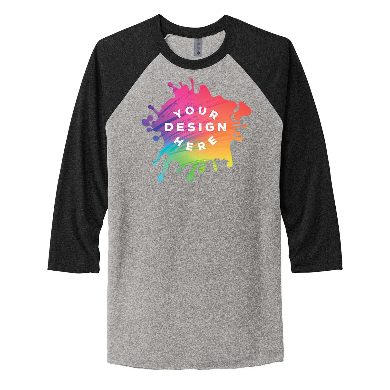 Custom Next Level Unisex Tri Blend 3/4 Sleeve Raglan Tee - Mato & Hash