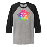 Custom Next Level Unisex Tri Blend 3/4 Sleeve Raglan Tee - Mato & Hash
