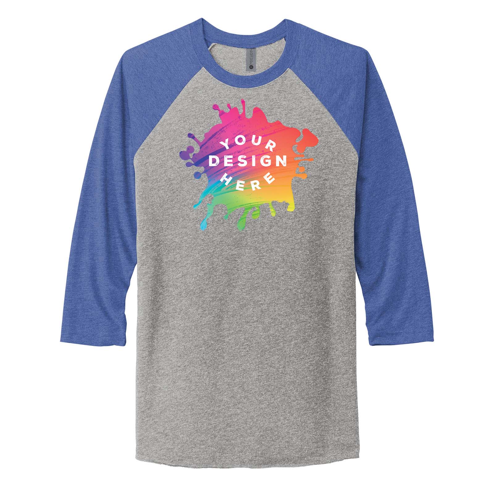 Custom Next Level Unisex Tri Blend 3/4 Sleeve Raglan Tee - Mato & Hash