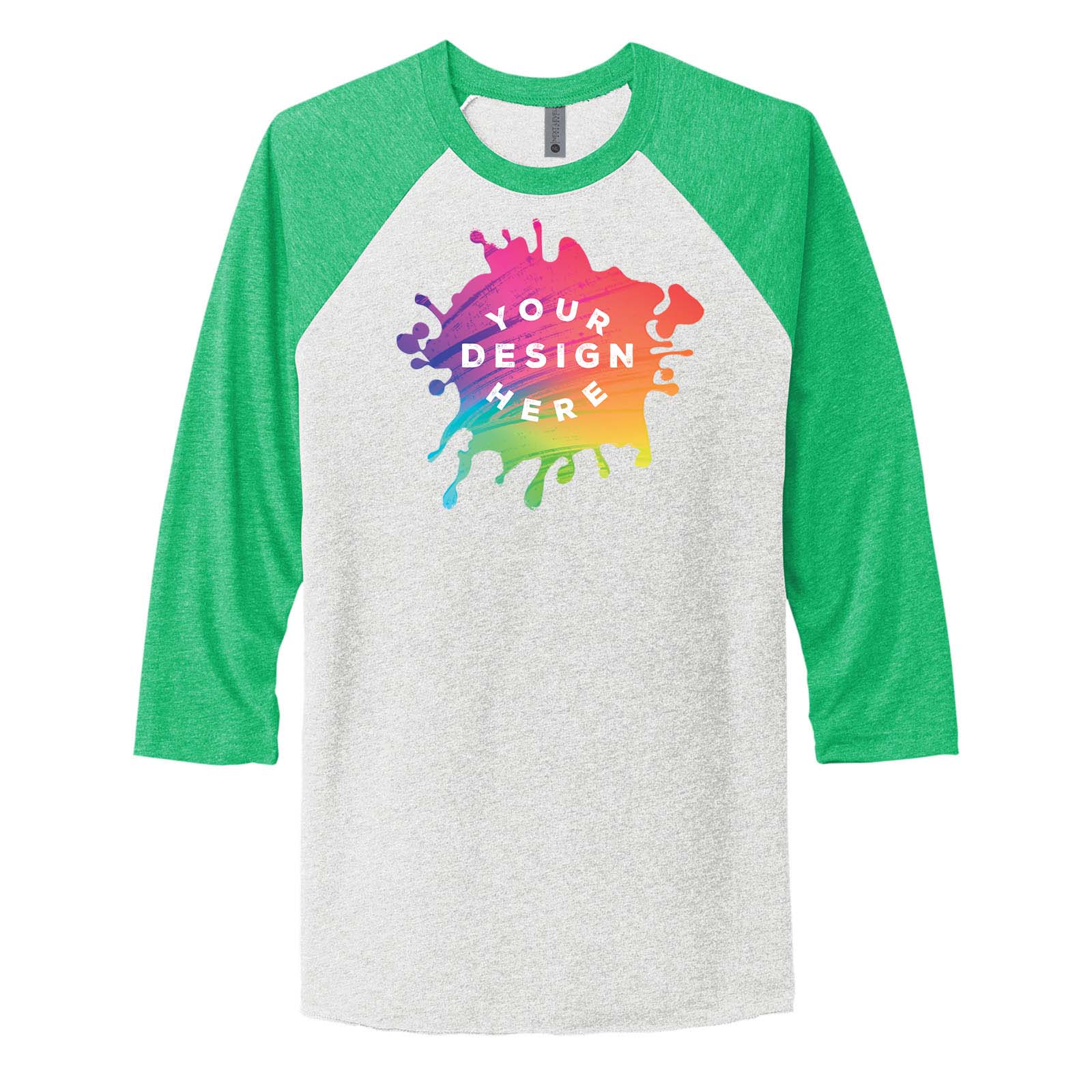 Custom Next Level Unisex Tri Blend 3/4 Sleeve Raglan Tee - Mato & Hash