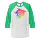Custom Next Level Unisex Tri Blend 3/4 Sleeve Raglan Tee