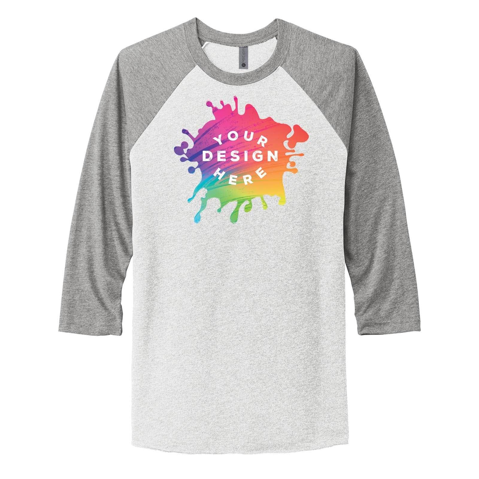 Custom Next Level Unisex Tri Blend 3/4 Sleeve Raglan Tee - Mato & Hash