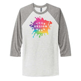 Custom Next Level Unisex Tri Blend 3/4 Sleeve Raglan Tee - Mato & Hash