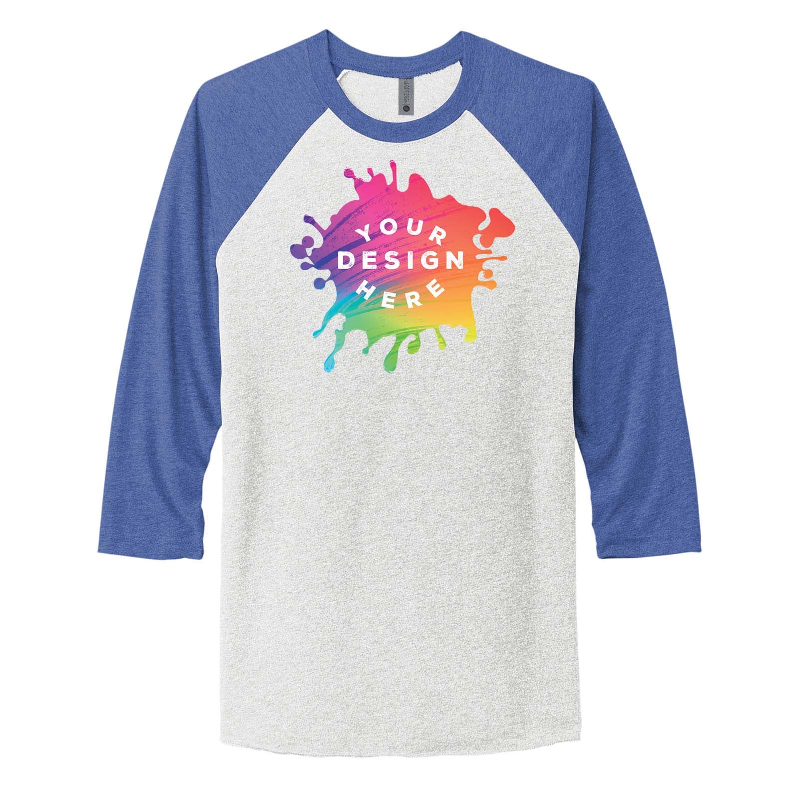 Custom Next Level Unisex Tri Blend 3/4 Sleeve Raglan Tee - Mato & Hash