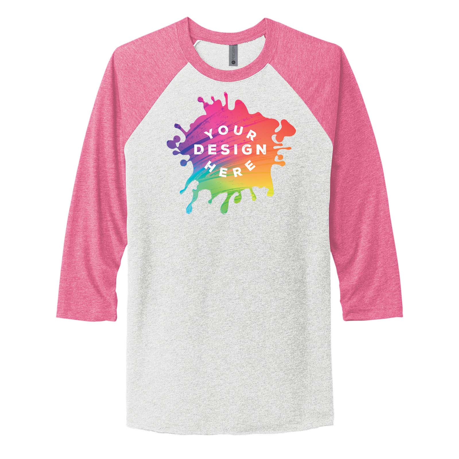Custom Next Level Unisex Tri Blend 3/4 Sleeve Raglan Tee - Mato & Hash