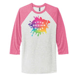 Custom Next Level Unisex Tri Blend 3/4 Sleeve Raglan Tee - Mato & Hash