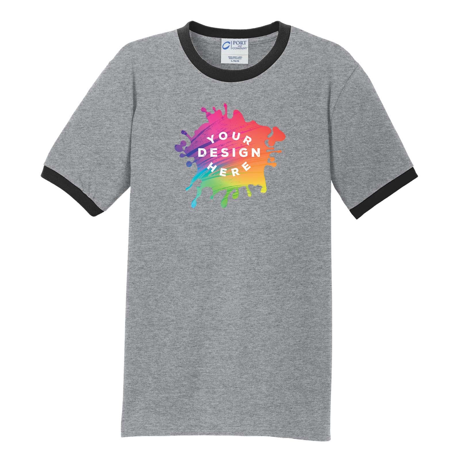 Custom Port & Company® Core Cotton Ringer Tee - Mato & Hash