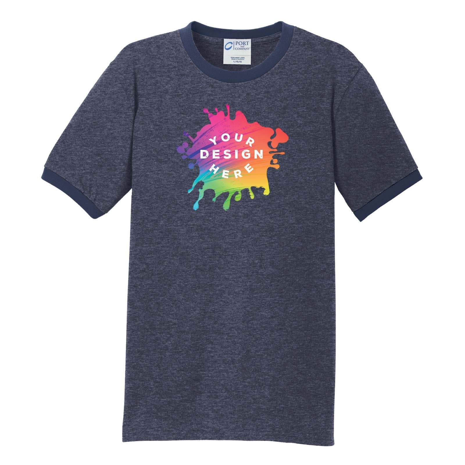 Custom Port & Company® Core Cotton Ringer Tee - Mato & Hash