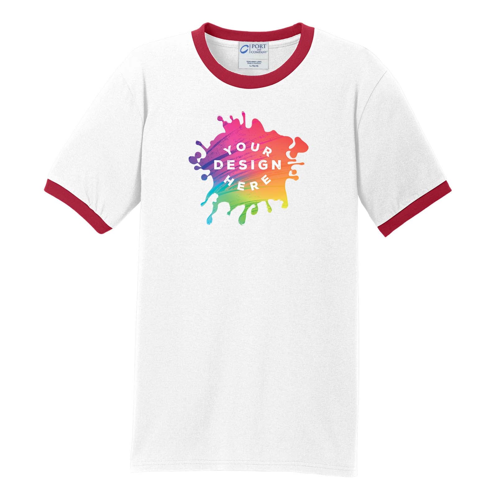Custom Port & Company® Core Cotton Ringer Tee - Mato & Hash