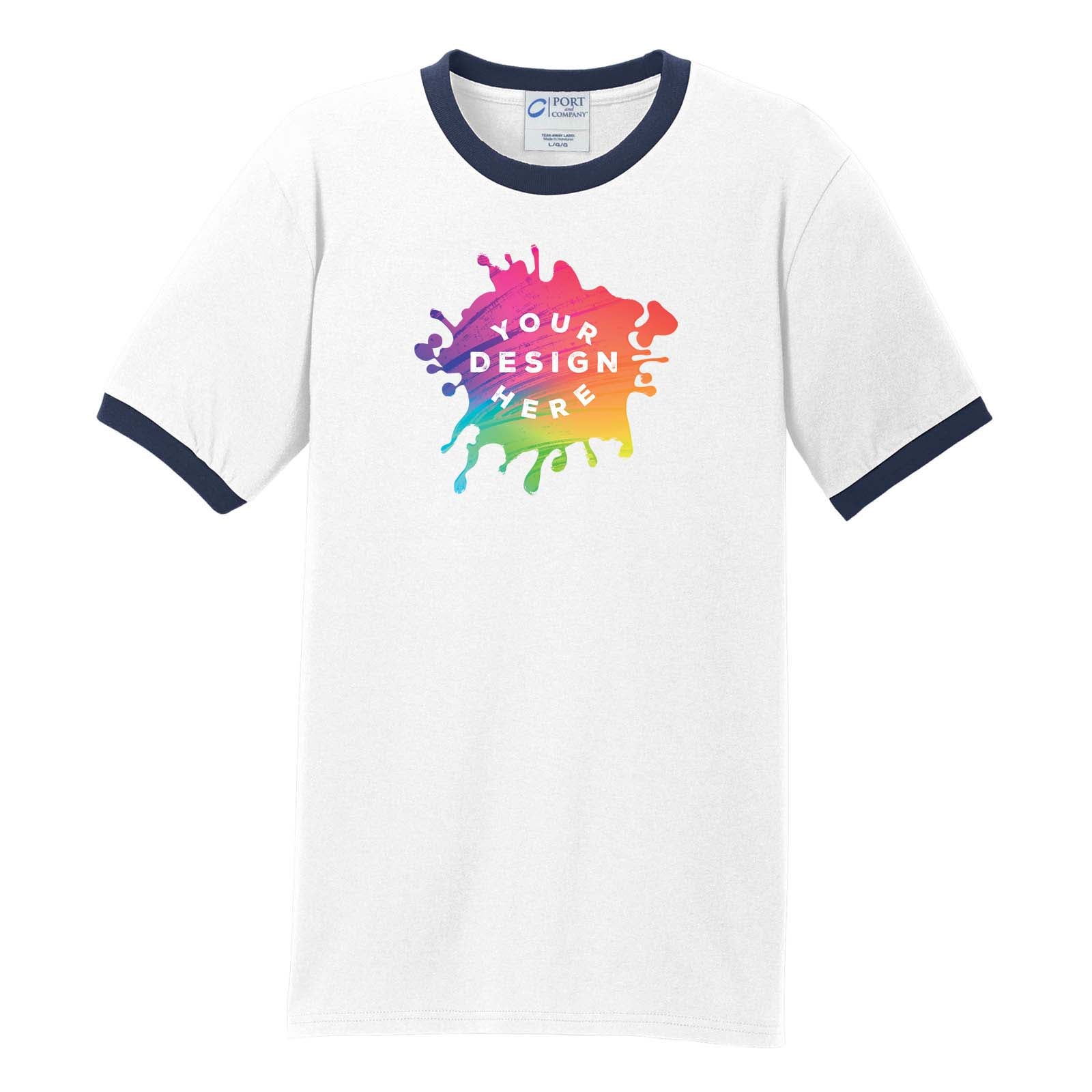 Custom Port & Company® Core Cotton Ringer Tee - Mato & Hash