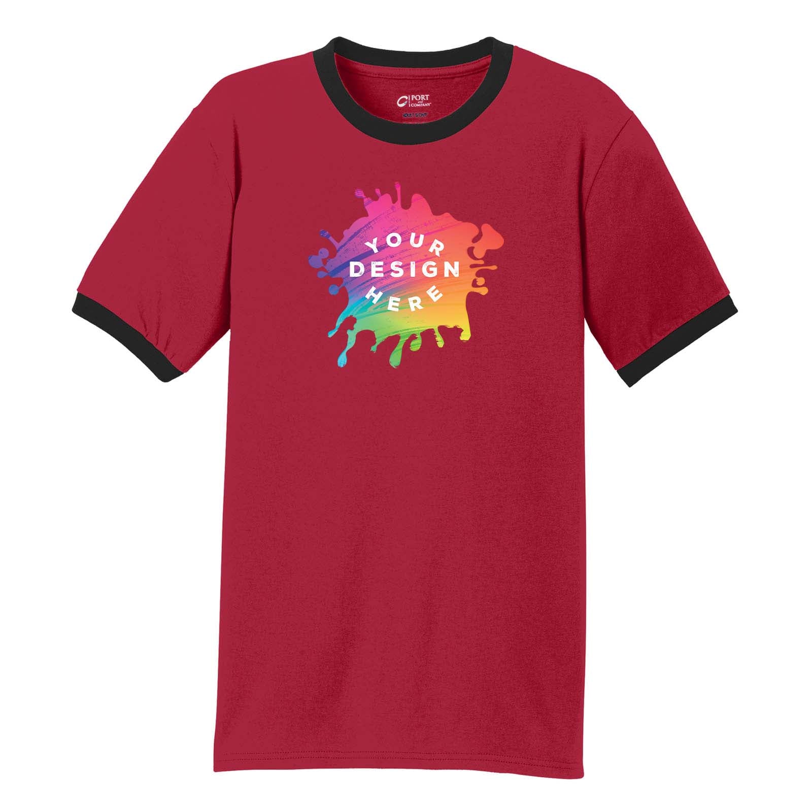 Custom Port & Company® Core Cotton Ringer Tee - Mato & Hash