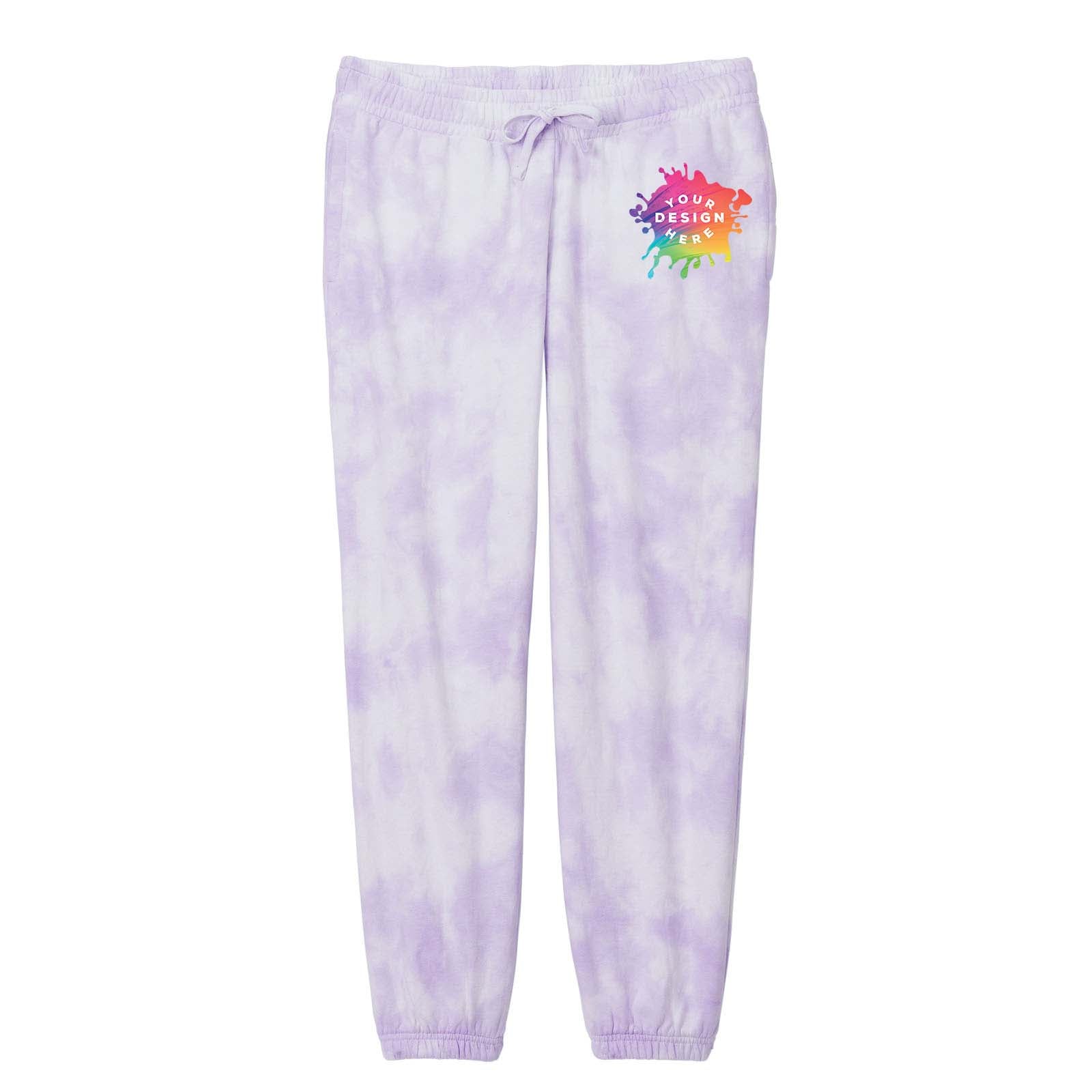 Custom Port & Company® Ladies Beach Wash® Cloud Tie-Dye Sweatpant - Mato & Hash
