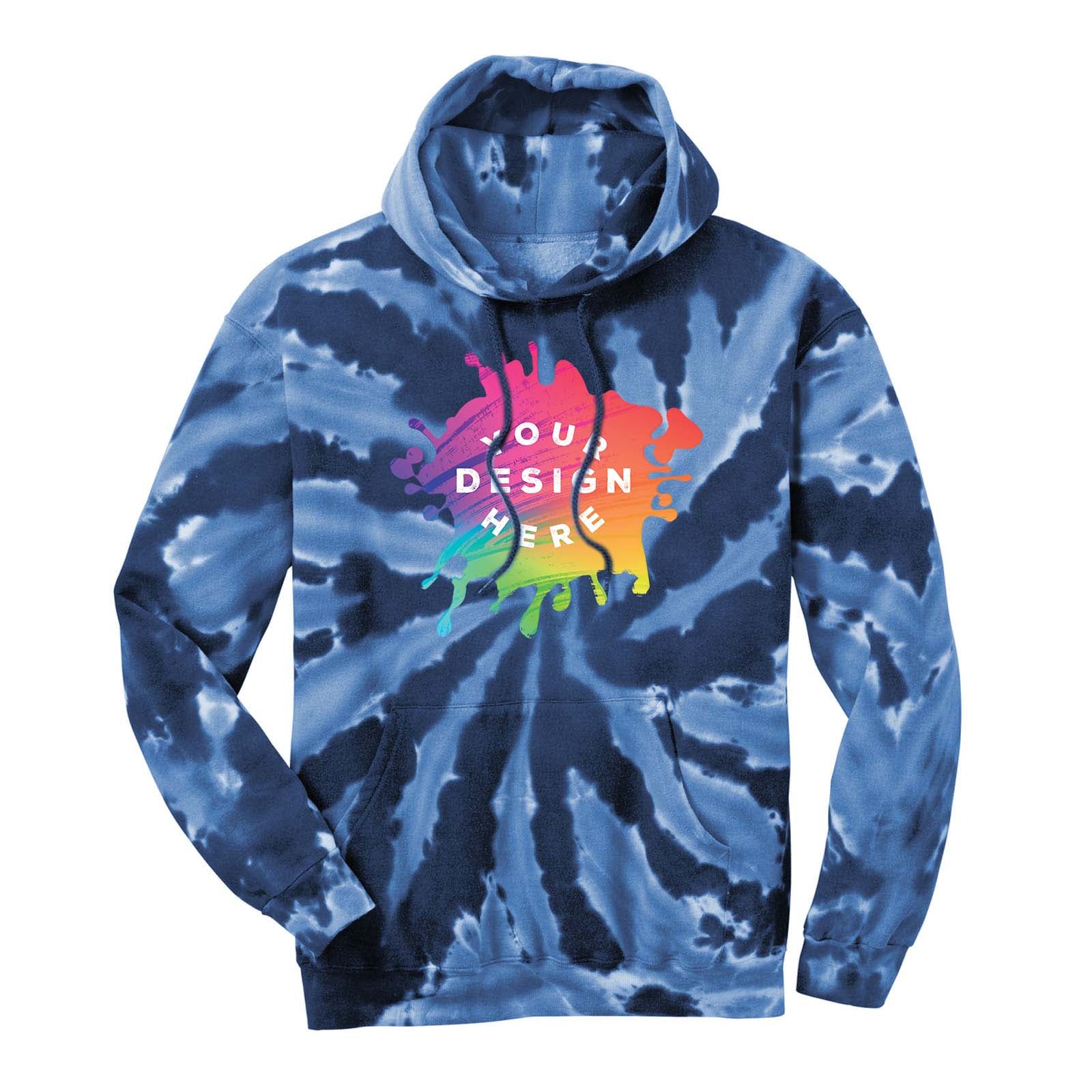 Custom Port & Company® Tie-Dye Pullover Hooded Sweatshirt - Mato & Hash