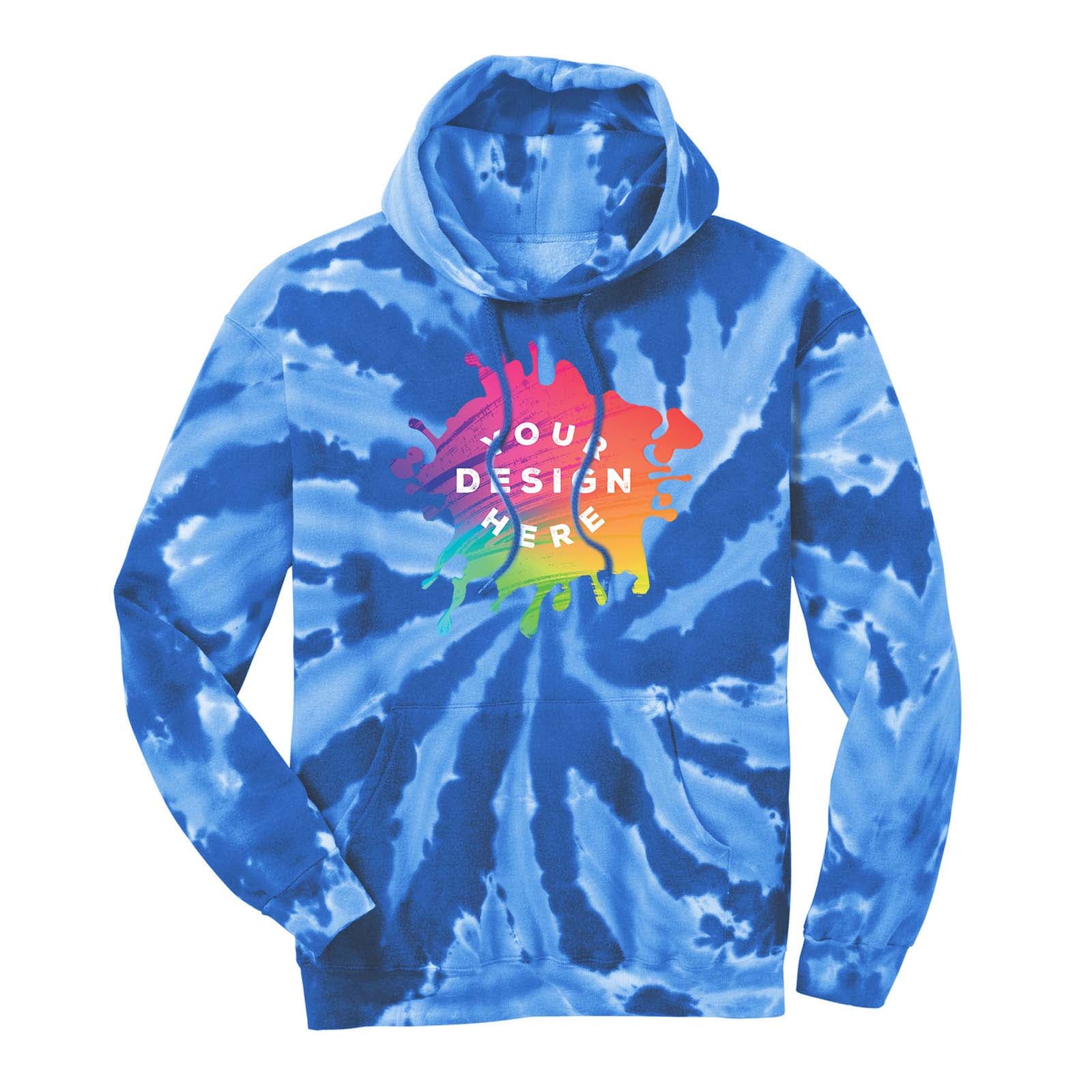 Custom Port & Company® Tie-Dye Pullover Hooded Sweatshirt - Mato & Hash