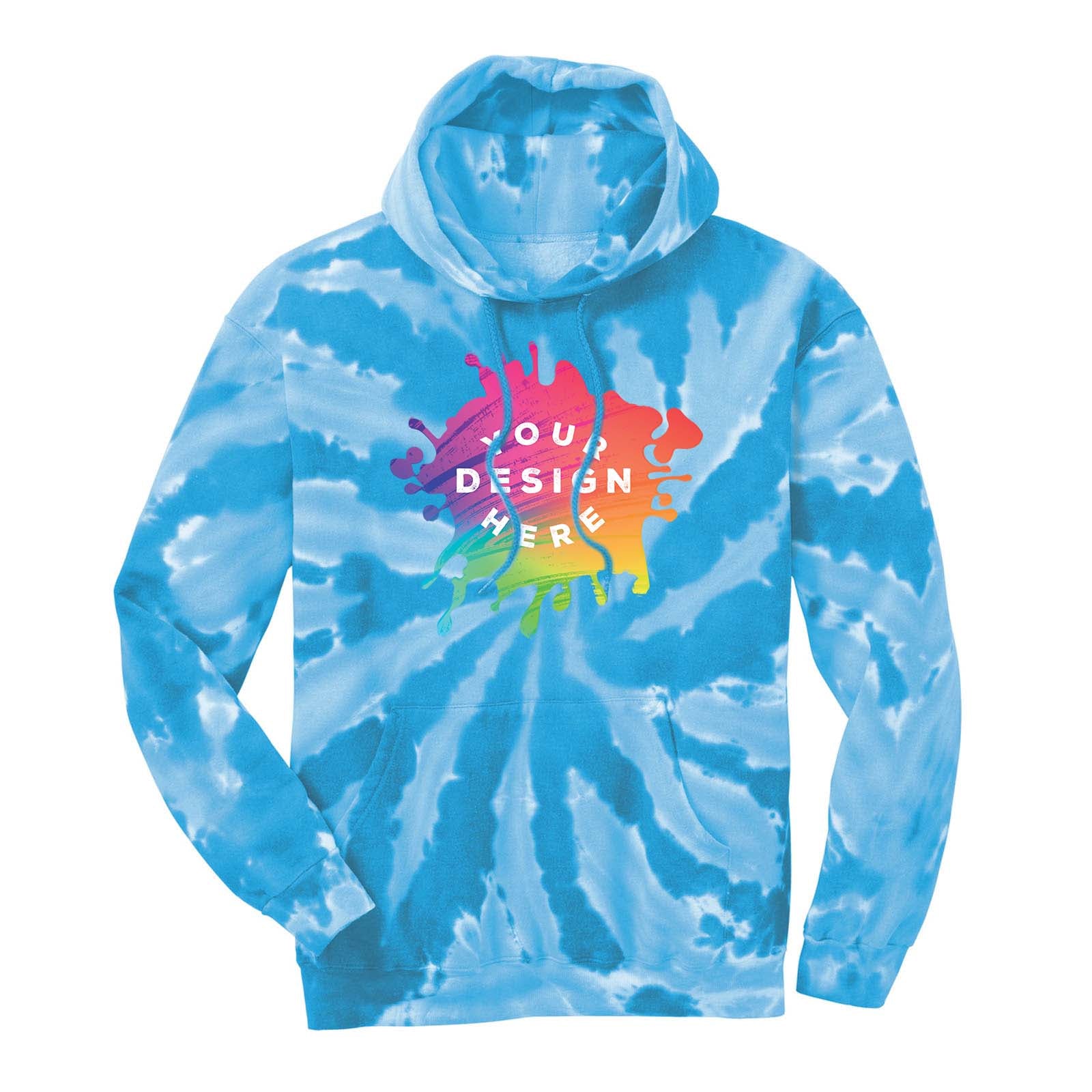 Custom Port & Company® Tie-Dye Pullover Hooded Sweatshirt - Mato & Hash