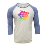 Custom Threadfast Apparel Unisex Triblend 3/4-Sleeve Raglan - Mato & Hash
