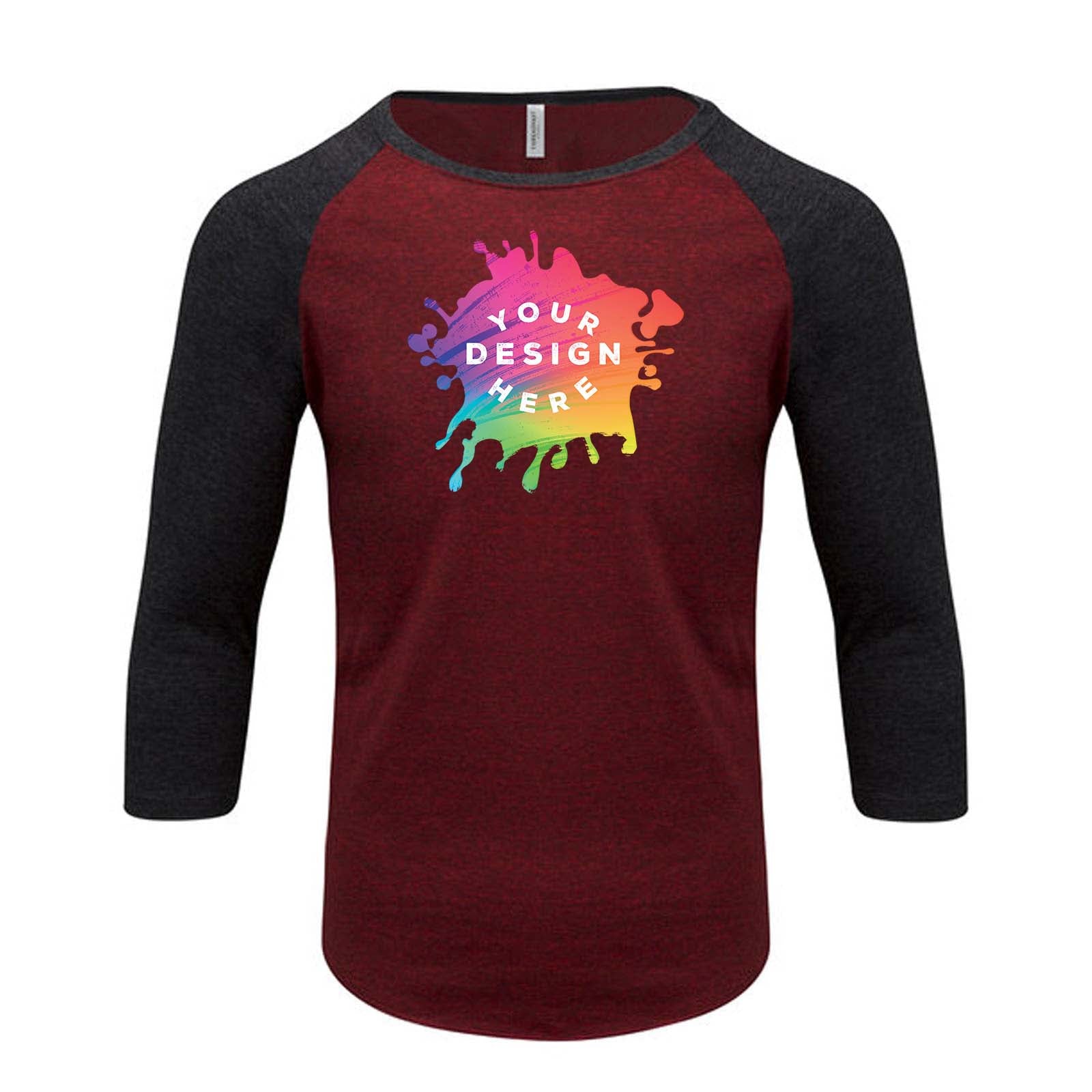 Custom Threadfast Apparel Unisex Triblend 3/4-Sleeve Raglan - Mato & Hash