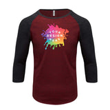 Custom Threadfast Apparel Unisex Triblend 3/4-Sleeve Raglan