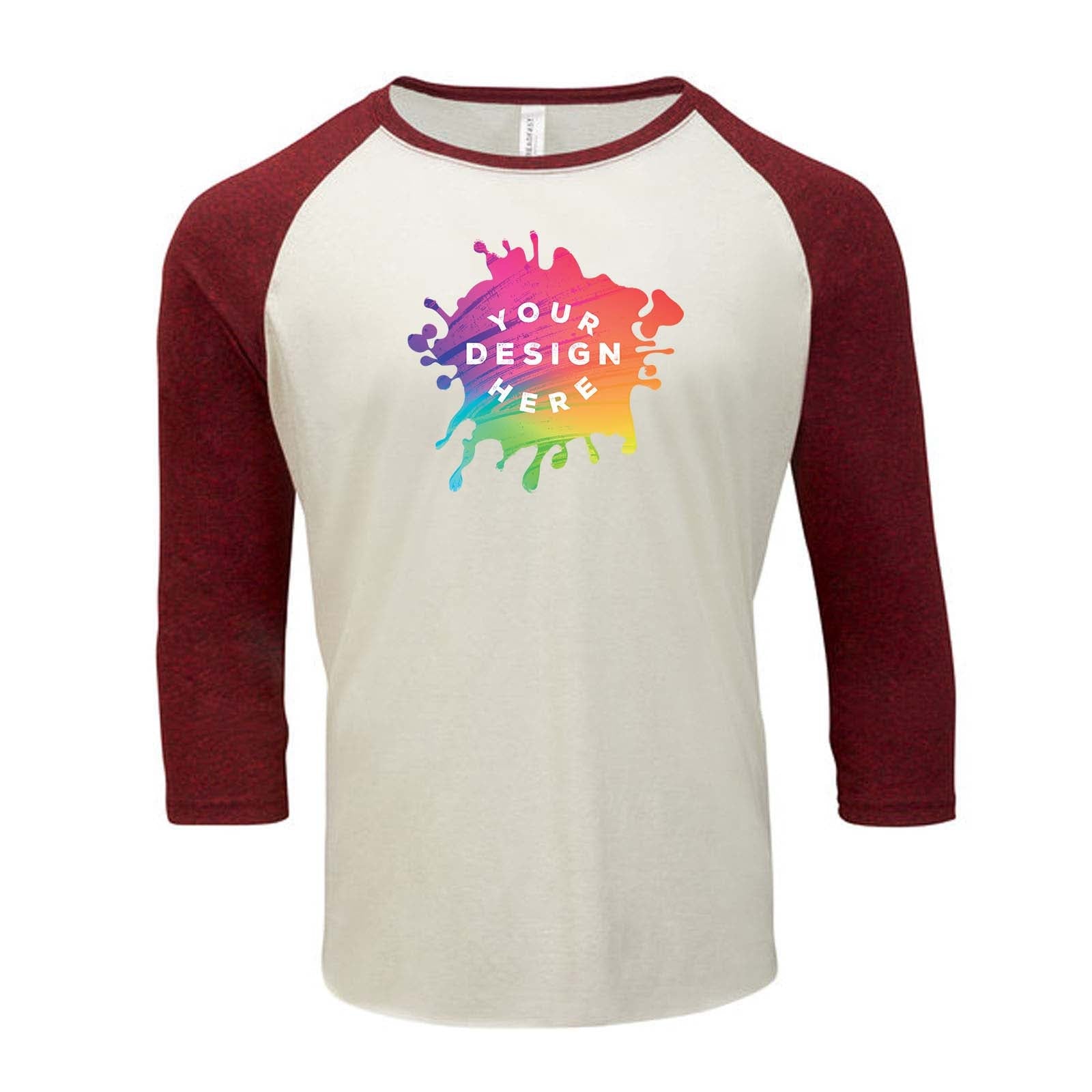 Custom Threadfast Apparel Unisex Triblend 3/4-Sleeve Raglan - Mato & Hash