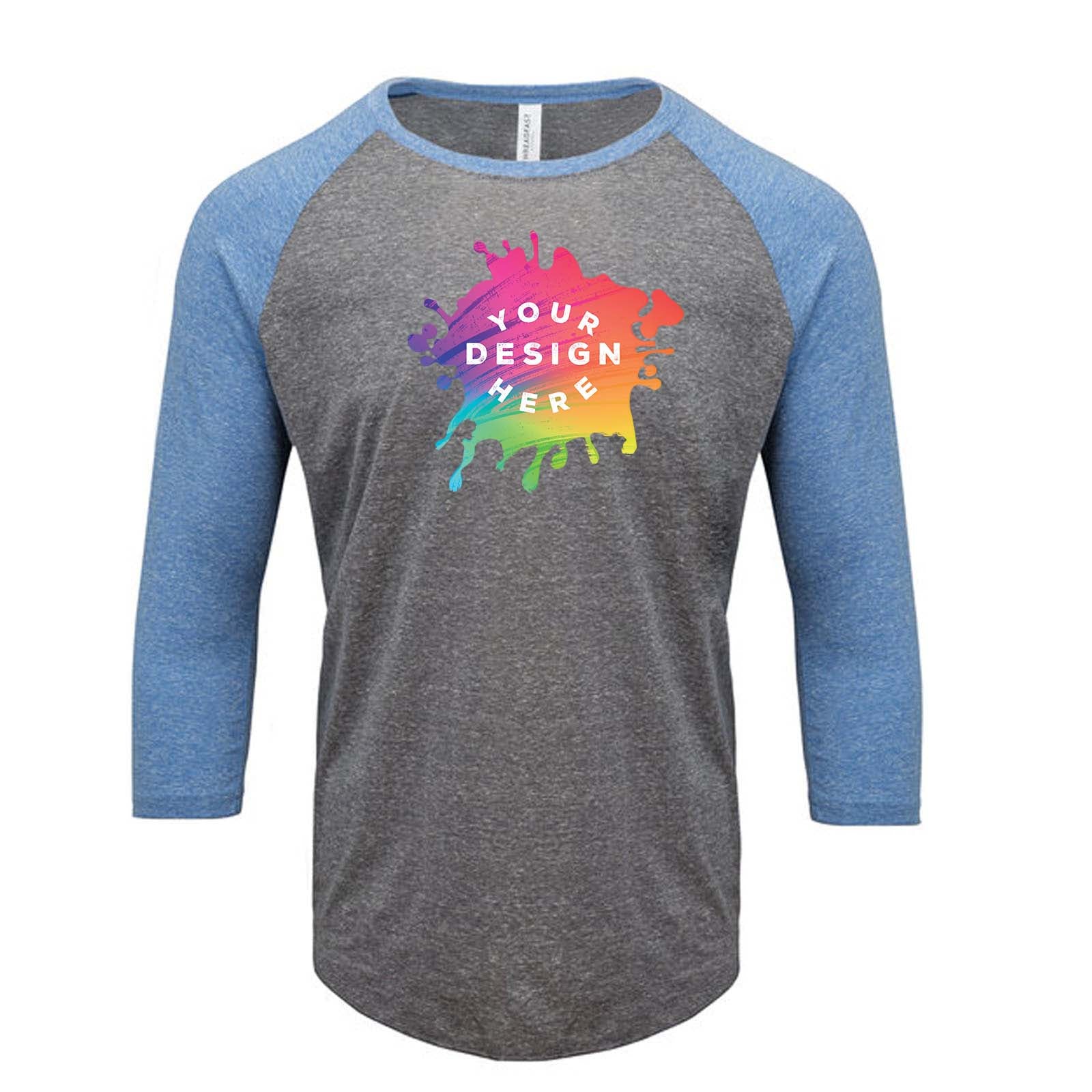 Custom Threadfast Apparel Unisex Triblend 3/4-Sleeve Raglan - Mato & Hash