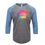 Custom Threadfast Apparel Unisex Triblend 3/4-Sleeve Raglan - Mato & Hash