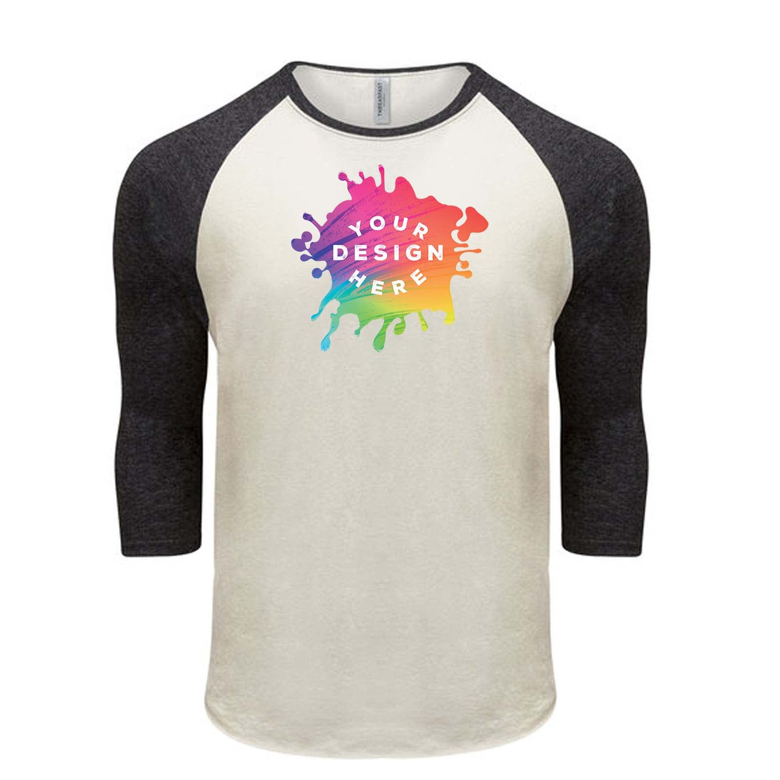 Custom Threadfast Apparel Unisex Triblend 3/4-Sleeve Raglan - Mato & Hash
