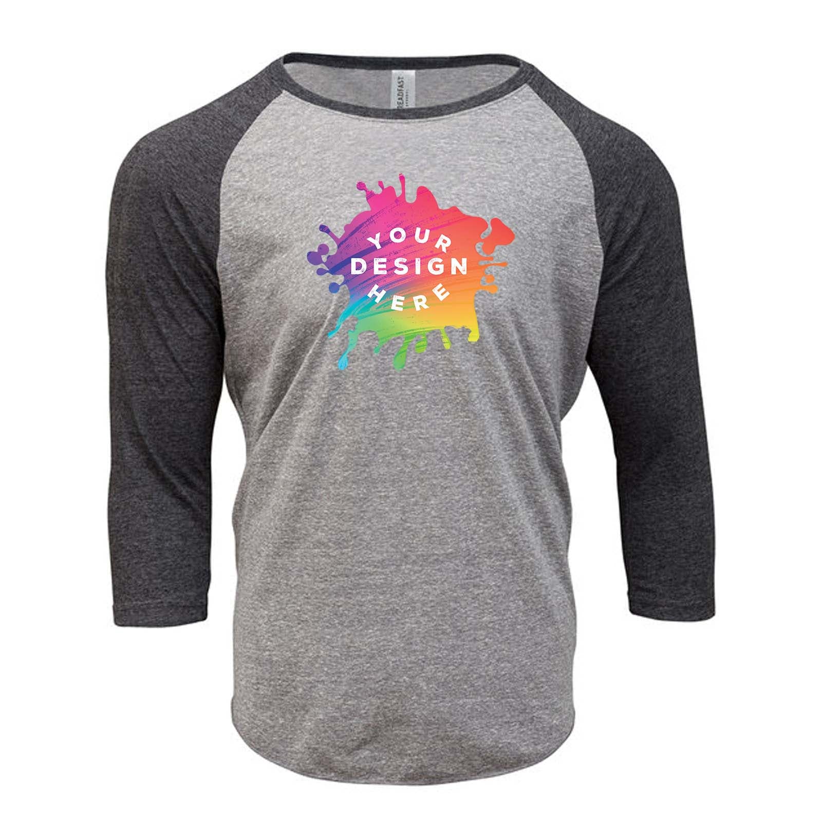 Custom Threadfast Apparel Unisex Triblend 3/4-Sleeve Raglan - Mato & Hash